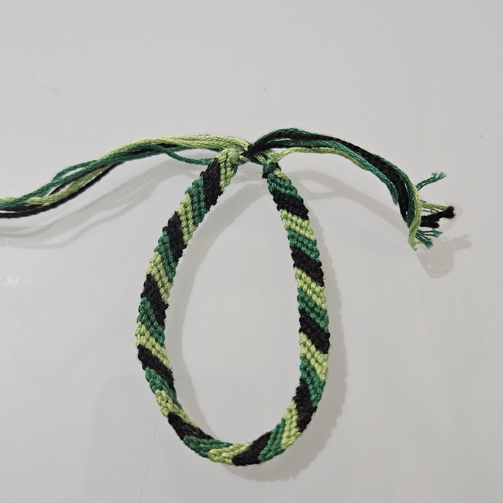 Green & Black Striped Bracelet